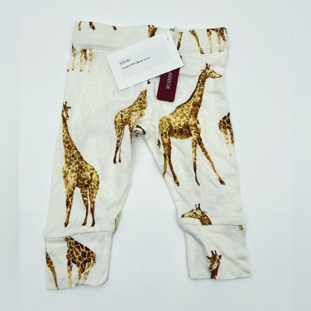 Milkbarn | Giraffe Print Baby Leggings